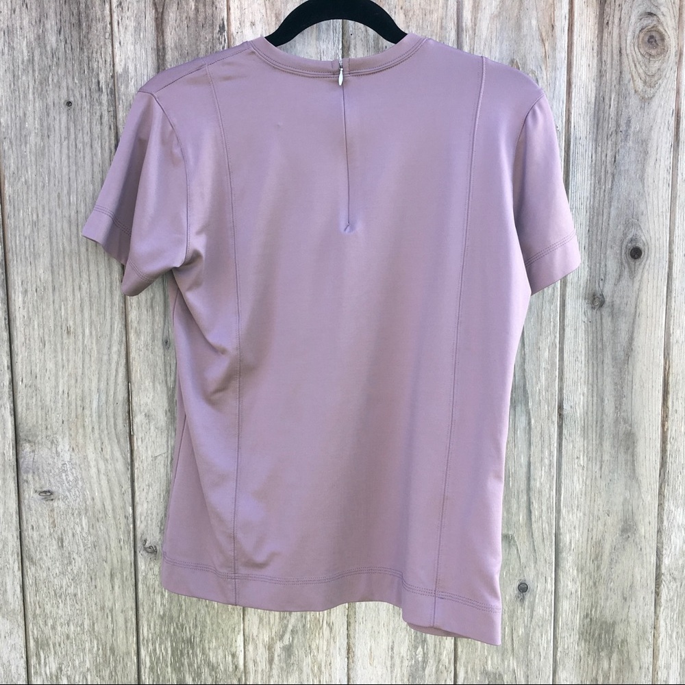 Nike Golf Dri-Fit Back Zip Short Sleeve Top Medium - Picture 4 of 6
